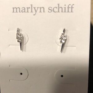 Marlyn Schiff Dazzling Silver Stud Earrings